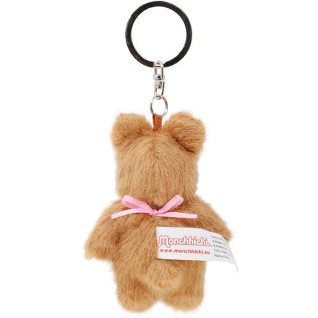 Porte-clés Peluche Bearchhichi - BANDAI - Monchhichi- Modele ourson avec bavoir