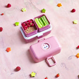 Lunch Box Enfant - MONBENTO - 3 Compartiments - Sans BPA - MB Tresor Rose Blush