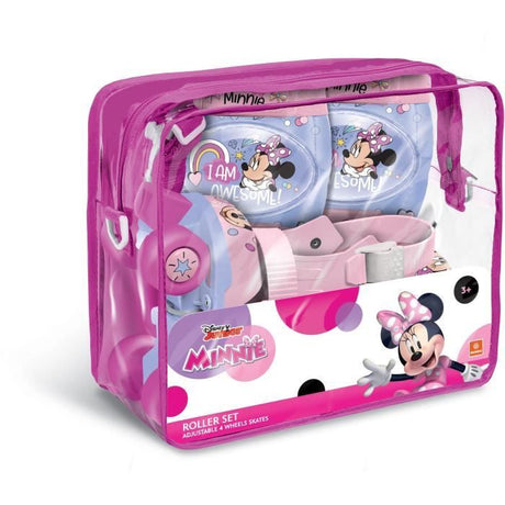 Patins ŕ roulettes + protections - MONDO - Minnie - Protections ajustables - Poids max : 20 kg
