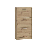 Meubles a chaussures - 6 paires - Décor Chene - 3 abattants - L58,2 x P20,4 x H115,5 cm - MAC