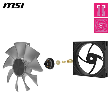 Refroidissement PC - MSI - 306-7G24F14-80 - MPG EZ120 ARGB WHITE-1W