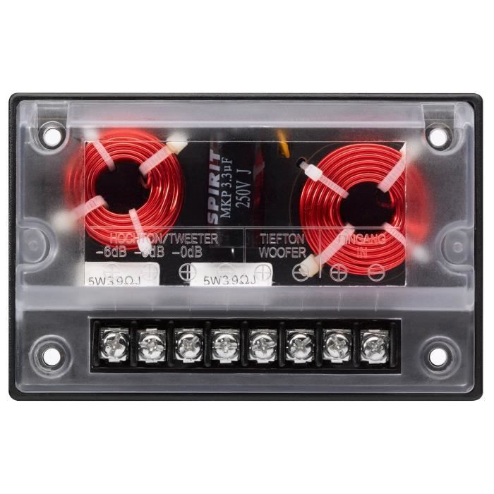 Kit 2 voies - MTX AUDIO - 16,5cm - 4O - 90Wrms - Câssis aluminium - Bobine Ř30mm TIL - Tweeter néodyme Ř28mm