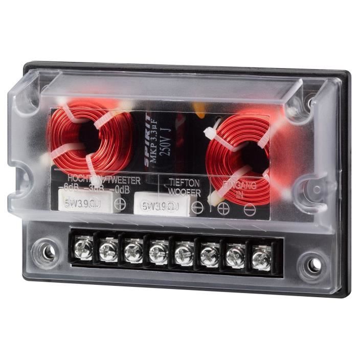 Kit 2 voies - MTX AUDIO - 16,5cm - 4O - 90Wrms - Câssis aluminium - Bobine Ř30mm TIL - Tweeter néodyme Ř28mm