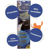 Bandes Stop Griffes - MUZO - x24 - Transparent - Anti-griffes - Inoffensif pour les animaux