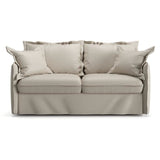 Canapé convertible express - 3 places - MYKONOS - Tissu beige - 185 x 104 x 90 cm - MONDO