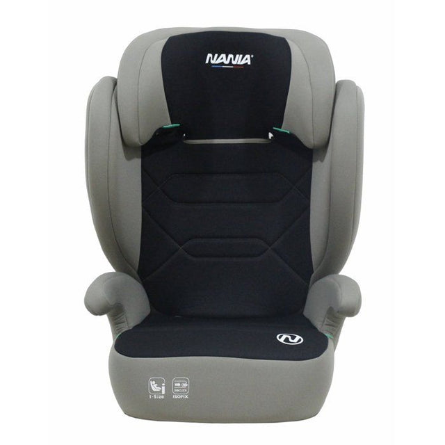 Siege auto - NANIA - Belem - Groupe 2/3 - I-size - 100/150 cm - 4 a 12 ans - Protection Latérale - Appui-tete Réglable - Noir