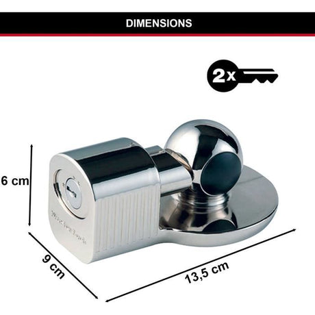 Antivol d'attelage universel - MASTER LOCK - 377EURDAT - Serrure a clé pour les Tetes d'Attelage