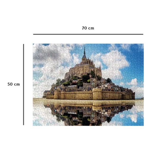 Puzzle 1000 pieces L'Abbaye du Mont Saint Michel, Des racines et des ailes, Nathan, Des 14 ans, 41170561