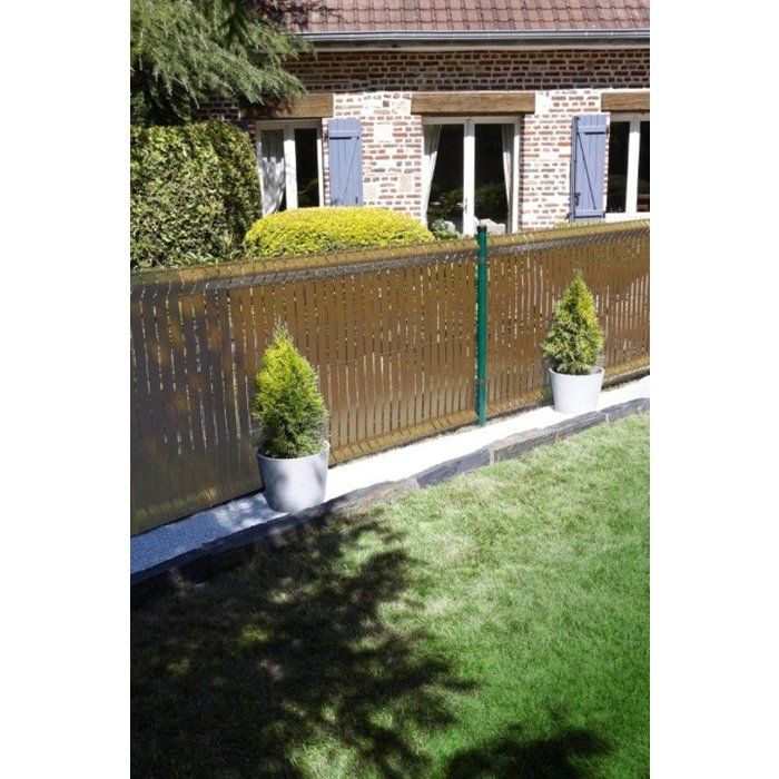 Rouleau occultant pvc - NATURE -  50 m x 48 mm - 100 clips inclus - Aspect bois