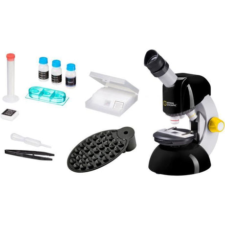 Kit télescope + microscope enfant - National Geographic - Astronomie et microscopie pour débutant - Grossissement 18x-29x - 8 ans