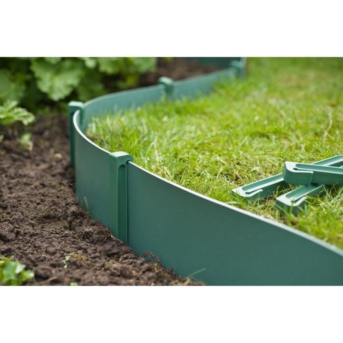 Ancres pour bordure en polyéthylene recyclé - NATURE - H26,7 x 1,9 x 1,8 cm - Vert
