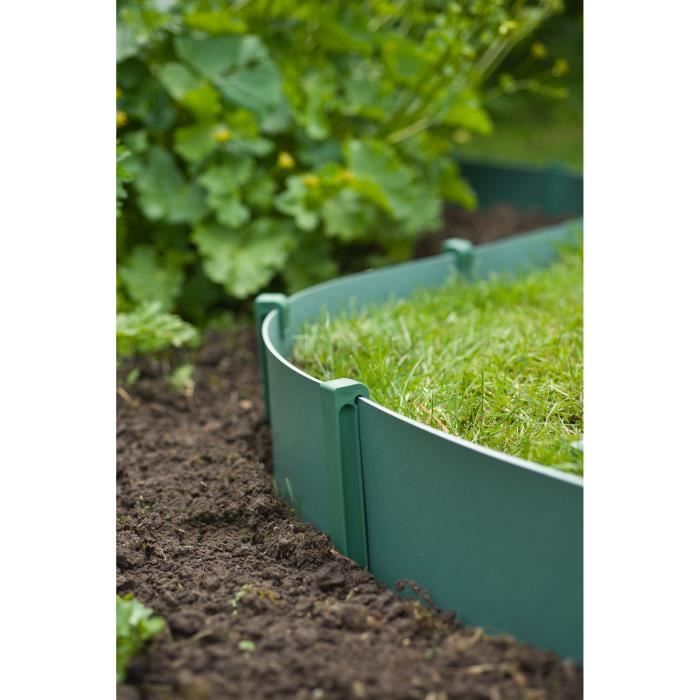 Ancres pour bordure en polyéthylene recyclé - NATURE - H26,7 x 1,9 x 1,8 cm - Vert