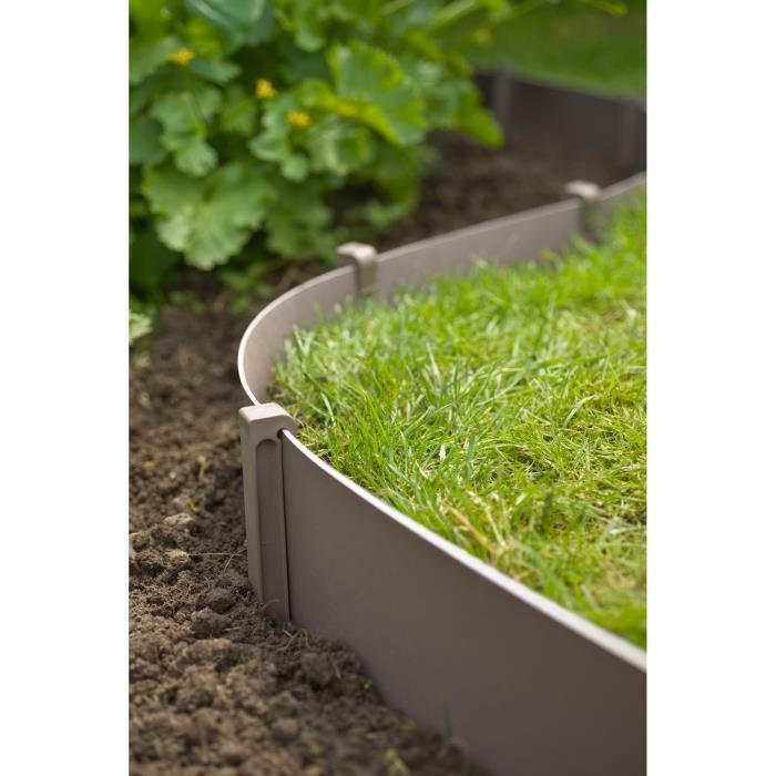 Ancres pour bordure de jardin en polypropylene - NATURE - H26,7 x 1,9 x 1,8 cm - Beige taupe