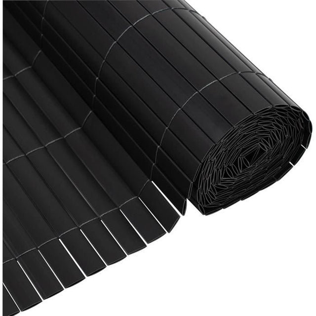 Canisse PVC double face - NATURE - 1 x 3 m - 1600 g/m˛ - Occultant 4/5 - Anti-UV - Anthracite