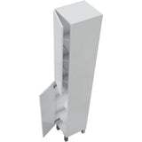 Meuble de salle de bain - Colonne - Décor Blanc brillant - 2 portes - L30 x P35 x H182 cm - NEREA