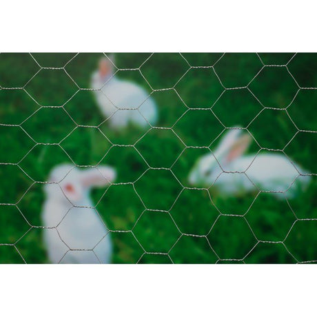 Grillage hexagonal galvanisé - NATURE - 0,5 x 3 m - Ep. 13 mm - Gris