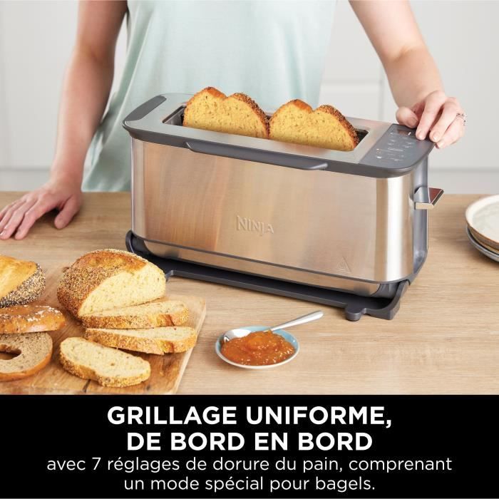 Grille-pain 3-en-1 - NINJA Foodi - ST202EU - 2400 W - 1 fente - 7 fonctions - Inox