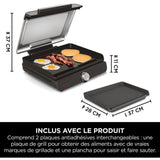Grill et plancha NINJA - Sizzle GR101EU - Surface 34x8x13,5cm - Jusqu'a 260°C