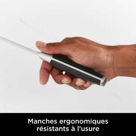 Bloc-couteaux - NINJA FOODI - StaySharp K32006EU - Avec affűteur - Ensemble de couteaux -  6 pieces aiguisées - Noir