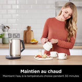 Bouilloire - NINJA - KT201EU - 3000 W - 1,7 L - Socle 360° - Température réglable - Inox