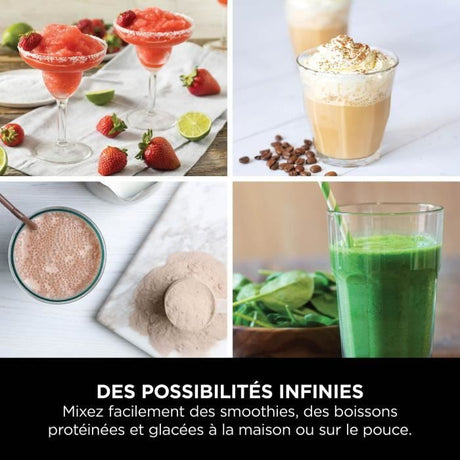 Blender portable Ninja Blast - BC151EUPR - bol 530 ml - autonomie 2h - sans fil - sans BPA - violet