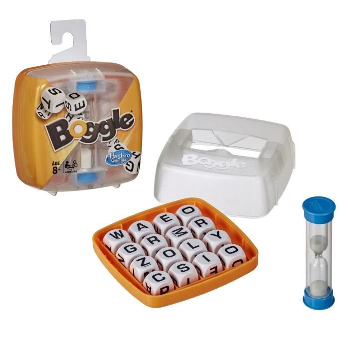 Boggle, Jeu de société de voyage, Jeu de réflexion rapide pour petits et grands, Hasbro Gaming, Des 8 ans