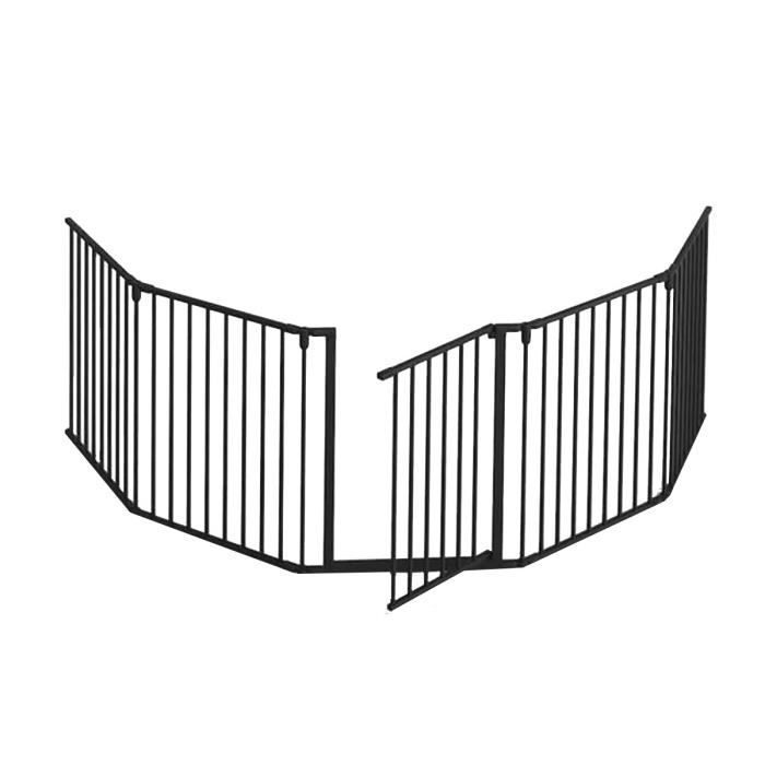 NORDLINGERPRO Barriere Pare feu pliable avec portillon  protection feu cheminée et poele