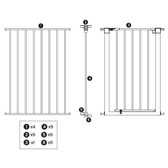 NORDLINGERPRO Barriere Pare feu pliable avec portillon  protection feu cheminée et poele