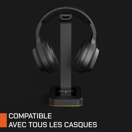 Support de casque gaming - NOVA GAMING - Hydra - Support universel - LED RGB - Noir