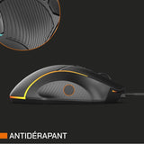Souris gamer - Filaire - Nova Gaming - Virgo - LED RGB - Noir