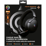 Casque gamer sans fil - NOVA GAMING - Atlas - Micro amovible - LED RGB - Noir
