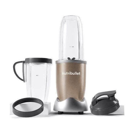 Blender personnel - NUTRIBULLET Pro 900 - NB907CP - 900W - 2 tasses + 2 couvercles + anneau - Doré