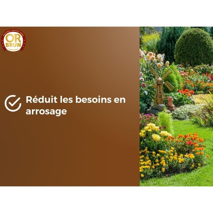OR BRUN - OBRPECO50 - Ecorces De Pin - Protege Le Sol - Limite Les Mauvaises Herbes - Conserve L'Humidité