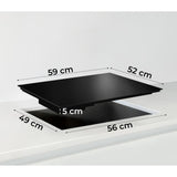 Plaque de cuisson vitrocéramique OCEANIC 3 foyers  L56 x P49 cm OCEATV3Z60