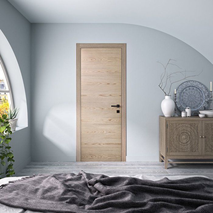Bloc porte avec huisserie réversible et ajustable - OPTIMUM - Premium - Noisette - H 204 x Ep 4,4 x L 73 cm
