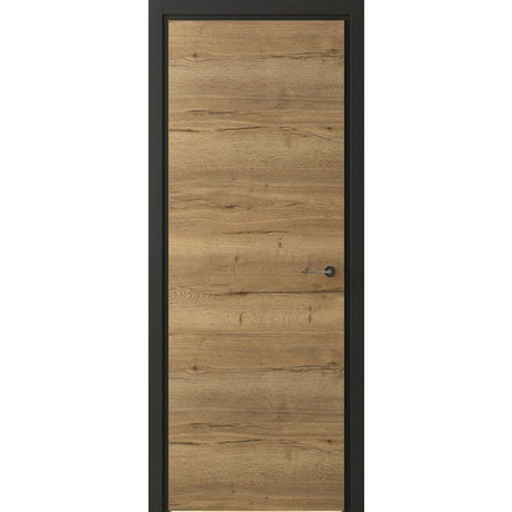 Bloc porte isotherme avec huisserie - OPTIMUM - Premium - Chene authentique - Poussant gauche / ajustable - H 204 x Ep 4,4 x L 83 cm