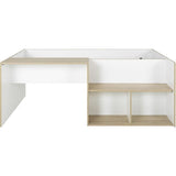 Lit combiné enfant OSCAR - 90 x 190 cm - Chene clair / Blanc - Diagone