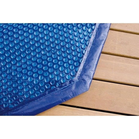 Bâche a bulles pour piscine bois UBBINK octogonale 300x490 - Bleue - 400 microns