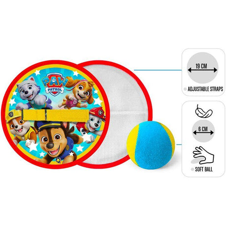 Jeu de lance-attrape balle - PAT'PATROUILLE - 2 raquettes Scratch