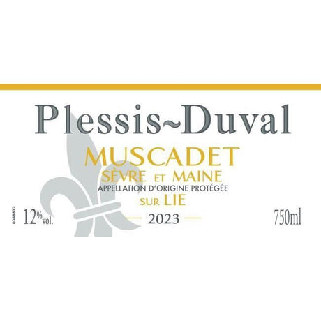 Plessis-Duval Muscadet Sevre et Maine sur Lie - Vin blanc de Loire 2023