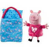 Peluche sleepover avec lumiere et berceuse - BANDAI - Peppa Pig - Jouet doux et câlin avec sac de couchage