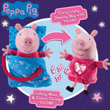 Peluche sleepover avec lumiere et berceuse - BANDAI - Peppa Pig - Jouet doux et câlin avec sac de couchage