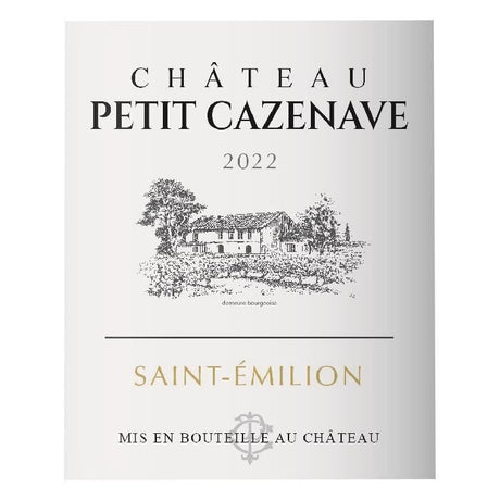 Château Petit Cazenave 2022 Saint-Emilion - Vin rouge de Bordeaux