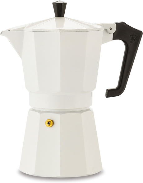 Cafetiere italienne - PEZZETTI - ITALEXPRESS - Aluminium - 6 tasses - Blanc