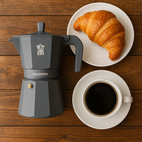 Cafetiere italienne - PEZZETTI - ITALEXPRESS - Aluminium - 6 tasses - Bleu