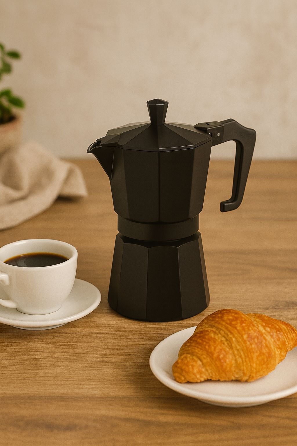 Cafetiere italienne - PEZZETTI - ITALEXPRESS - Aluminium - 3 tasses - Noir