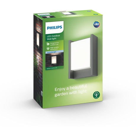 Applique murale - PHILIPS - Arbour - 4000K - Anthracite - 1x6 W - IP44