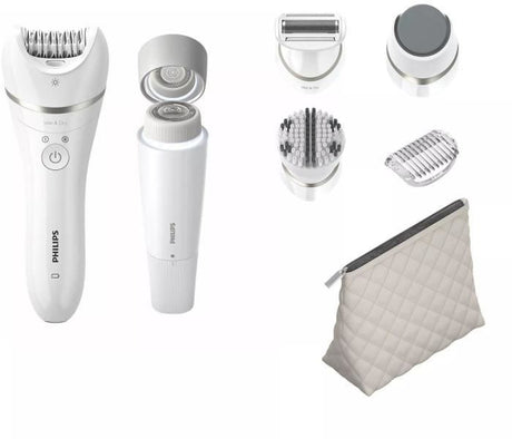 Épilateur électrique - Philips - BRE770/92 - 9 accessoires - 2 vitesses - Tete lavable