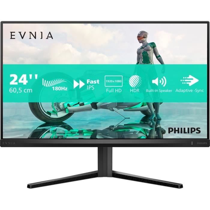 Ecran PC Gamer - Philips -  23,8 - FHD - 180Hz - Dalle Fast IPS - 1ms - 24M2N3200S/00