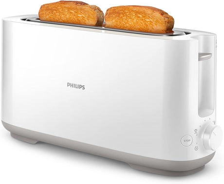 Grille-pain - PHILIPS - HD2590/00 - Collection Daily petit déjeuner - 1 fente longue - 830W - Blanc
